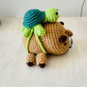 Handmade Yarn Crochet Bear-Turtle Kids Gift Keychain